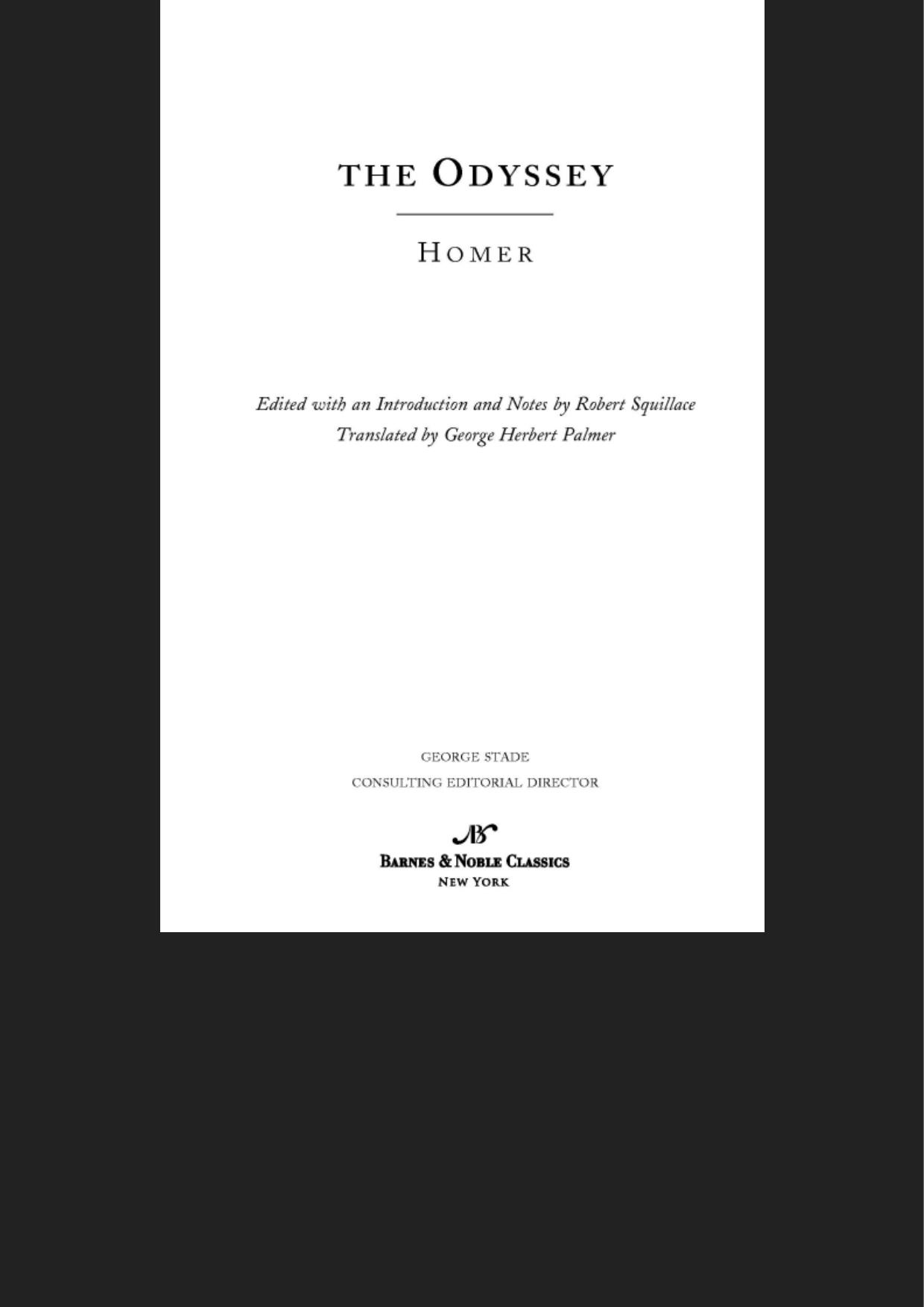 Odyssey (Barnes & Noble Classics Series)
