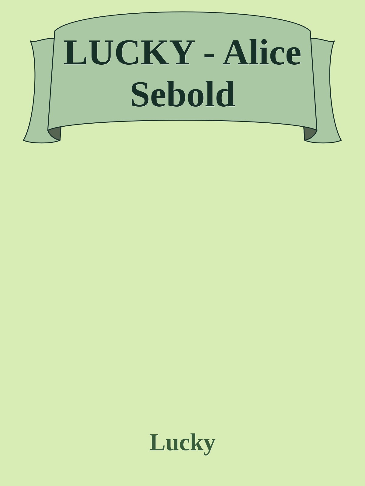 LUCKY - Alice Sebold