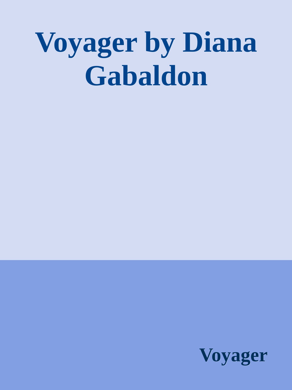 Voyager by Diana Gabaldon