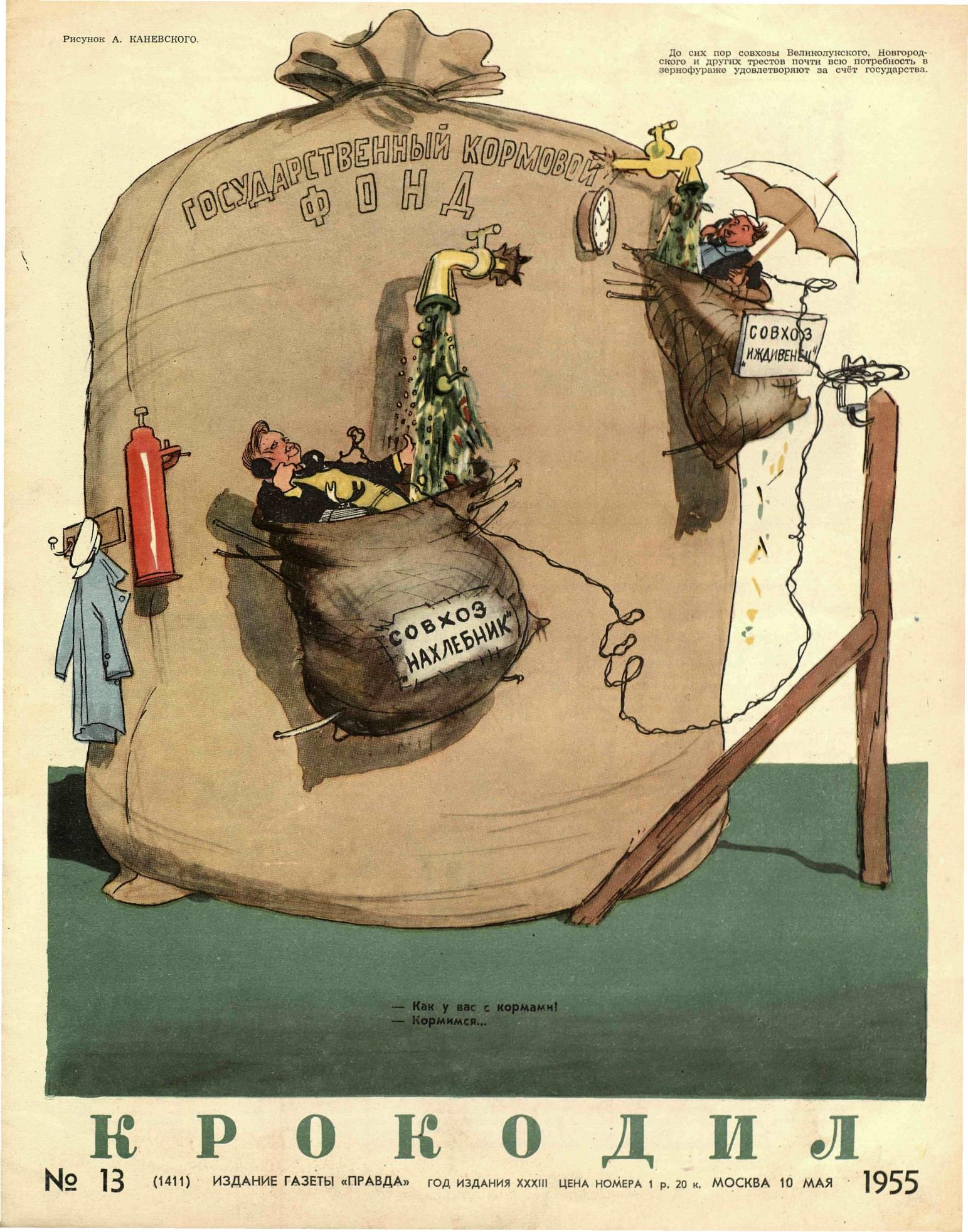 Крокодил, 1955 , № 13
